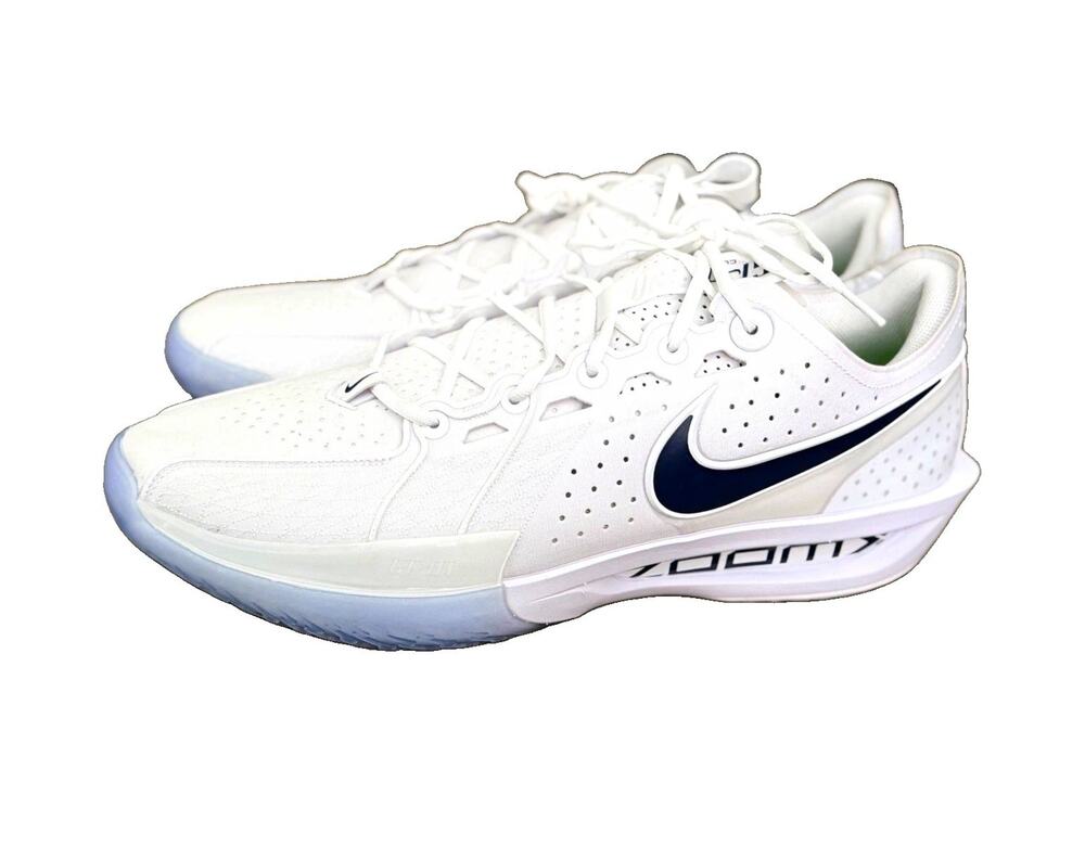 Size 18 Men's Nike Air Zoom G.T. Cut Academy Sneakers White/Navy
